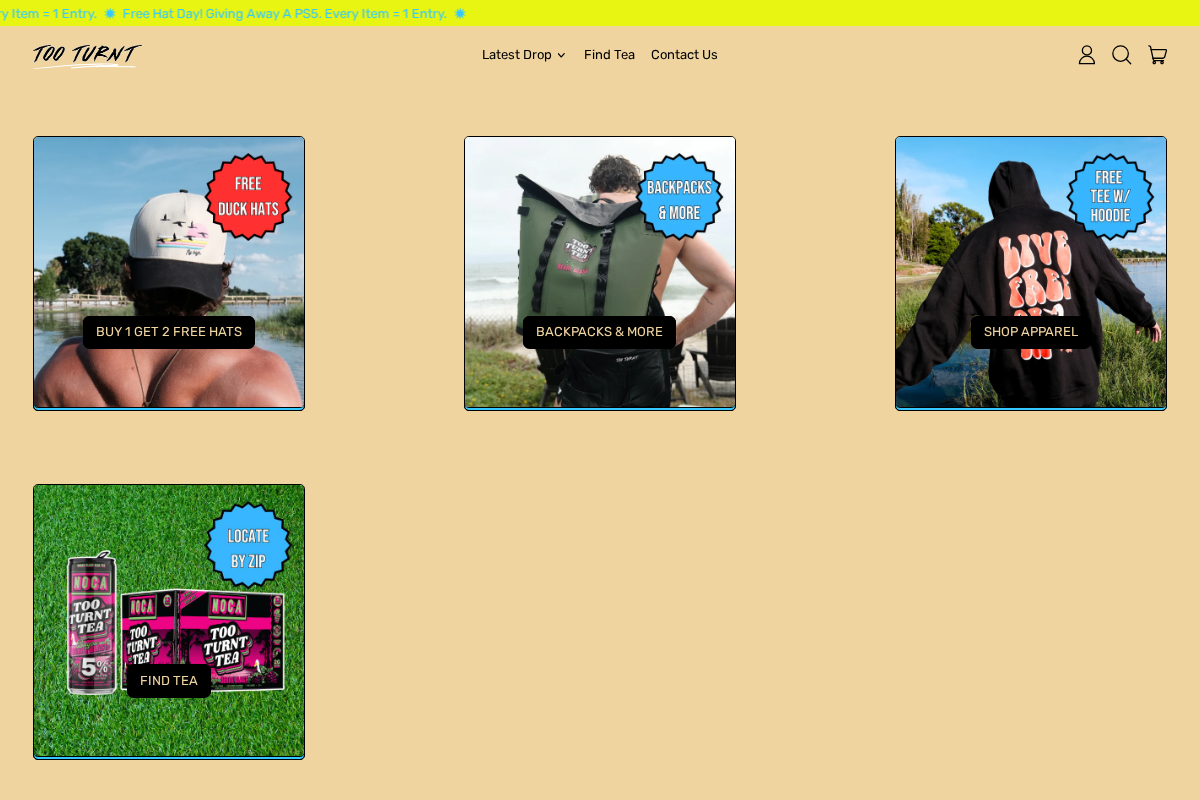 TOOTURNTTONY homepage screenshot