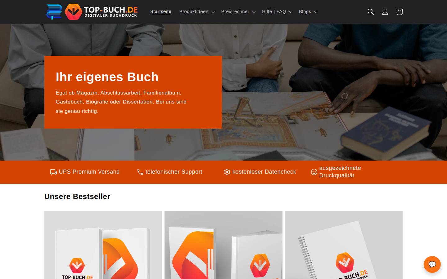 MeinBuch.Online GmbH homepage screenshot