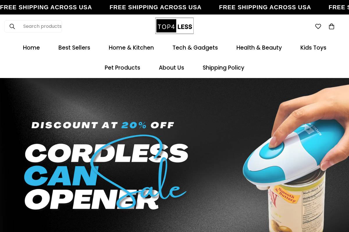 top4less.store homepage screenshot