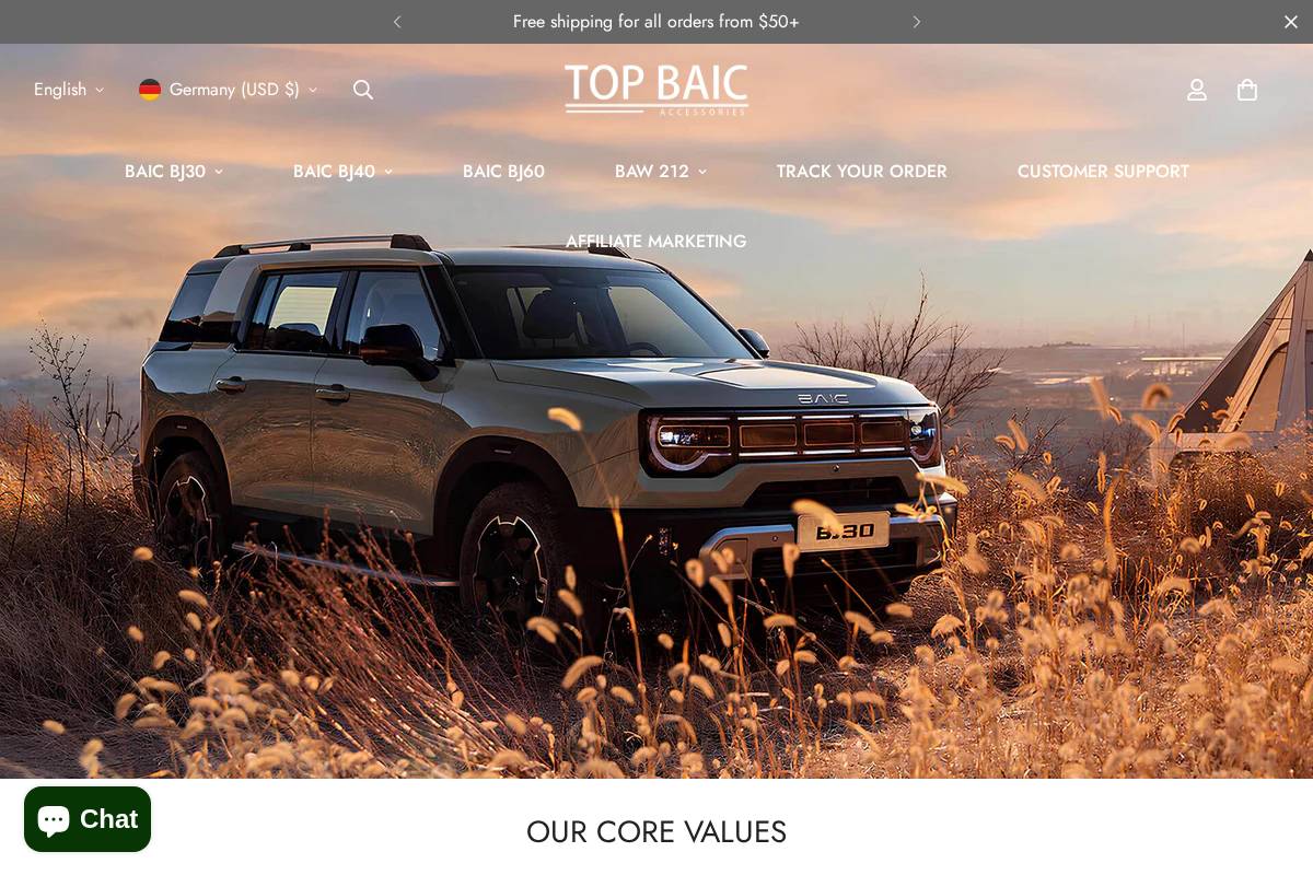 topbaic.com homepage screenshot