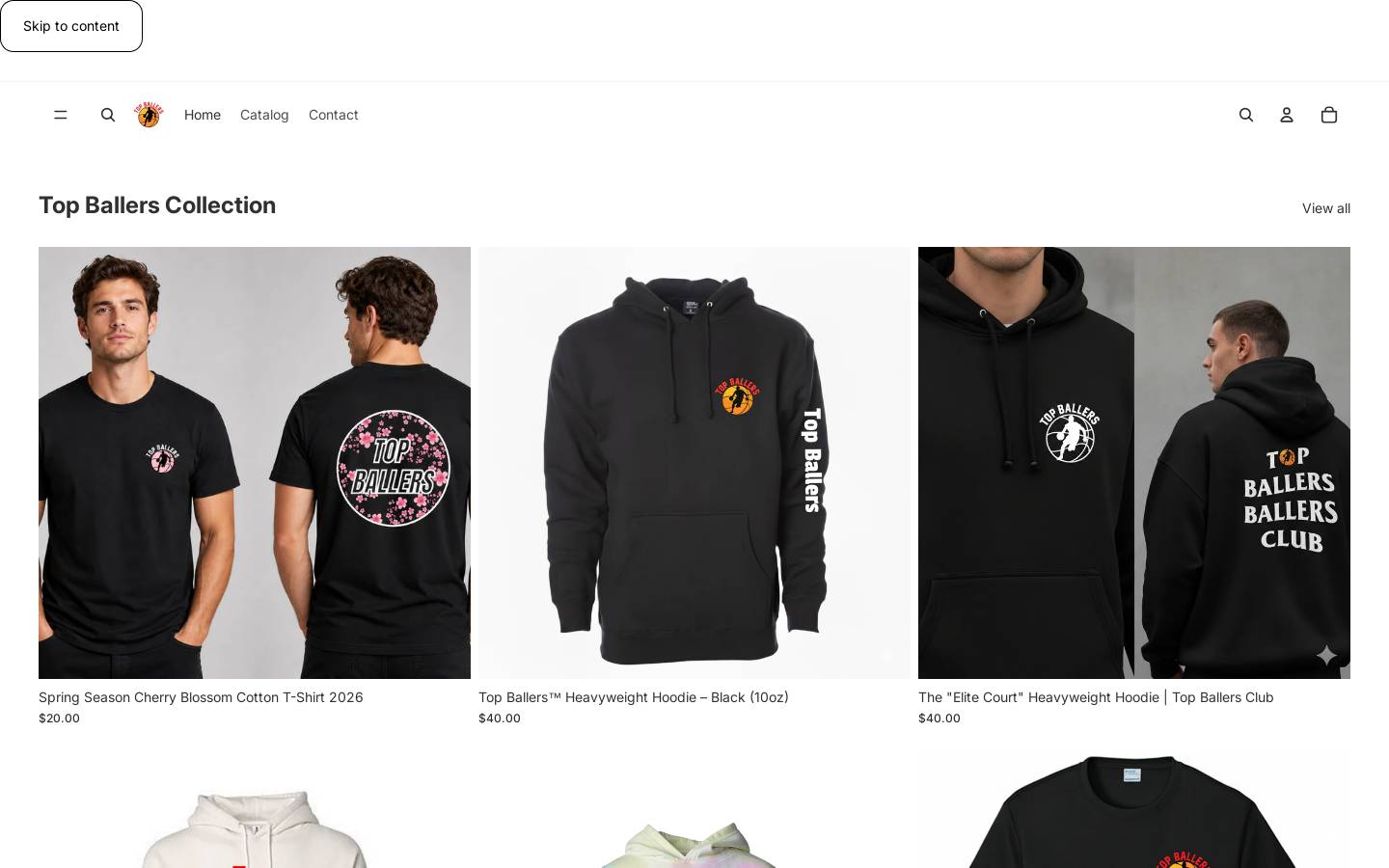 topballers.store homepage screenshot