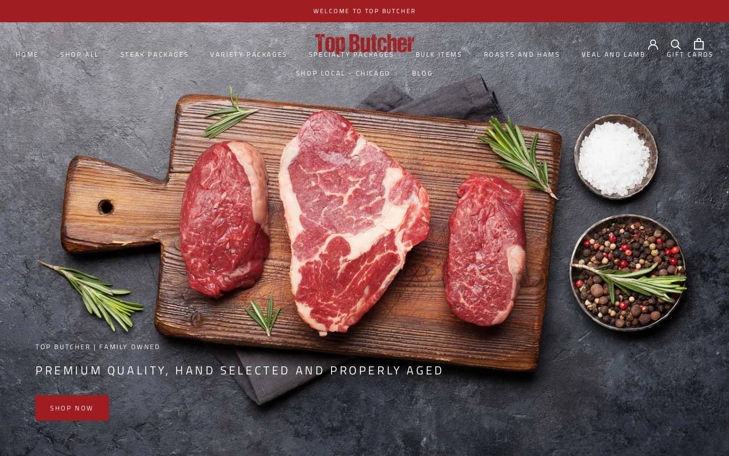 Topbutcher homepage screenshot