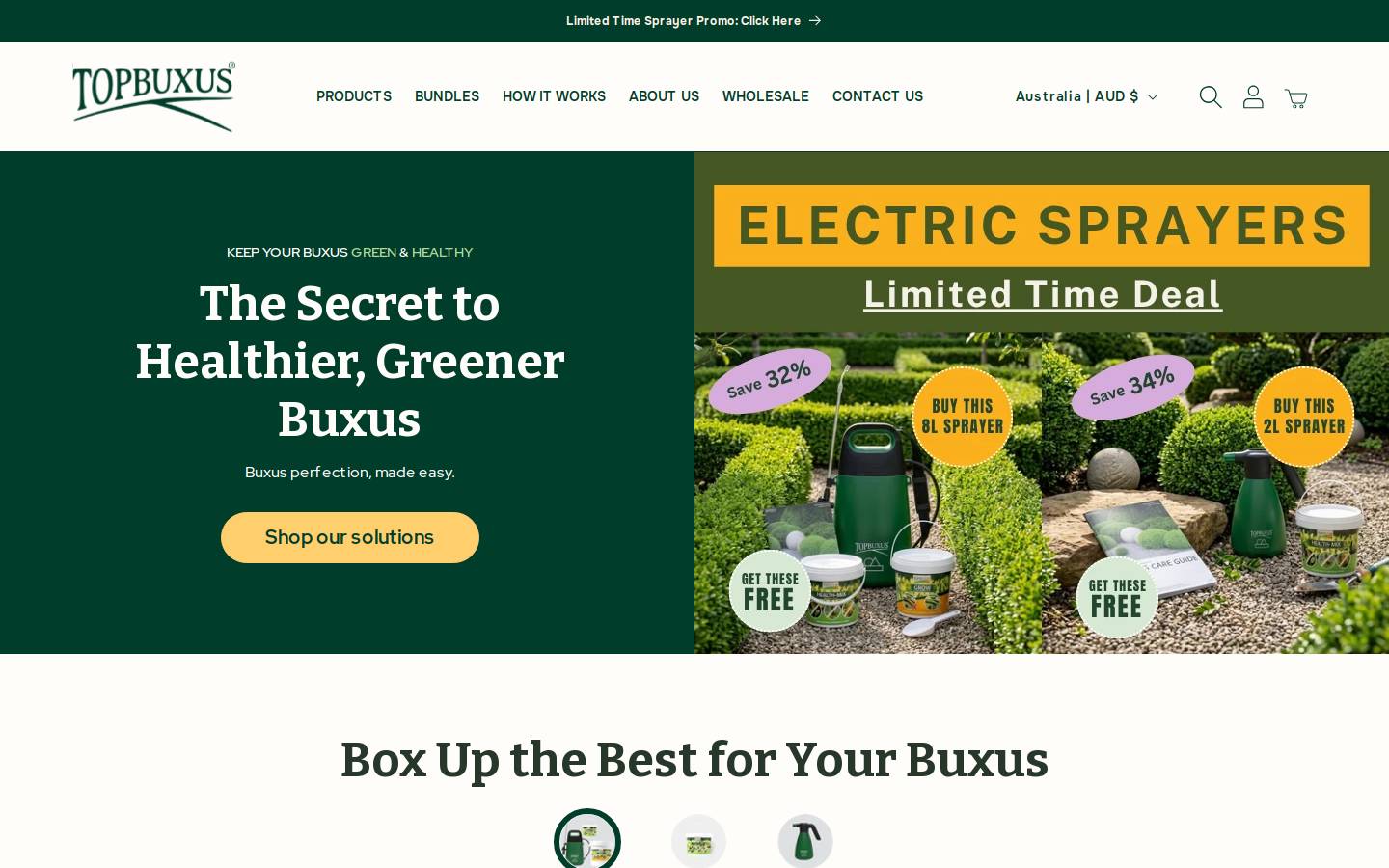 TOPBUXUS homepage screenshot