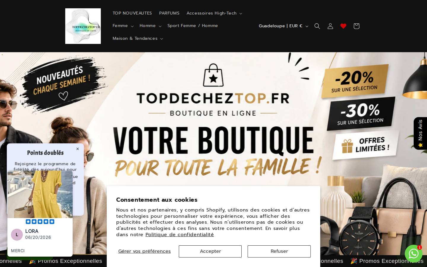 Topdecheztop homepage screenshot