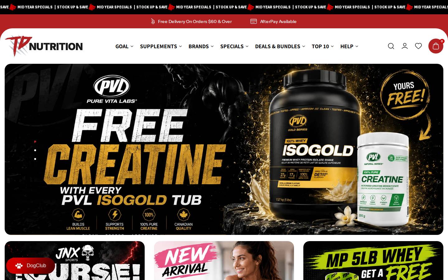 topdognutrition.co.nz homepage screenshot