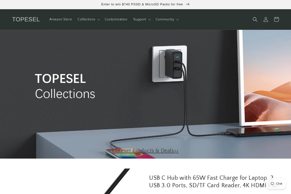 topesel.com homepage screenshot