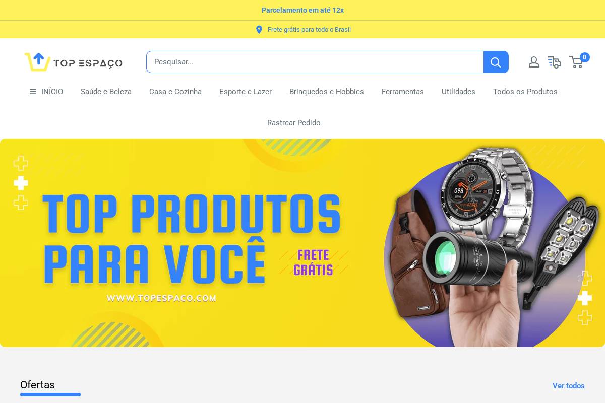 topespaco.com homepage screenshot
