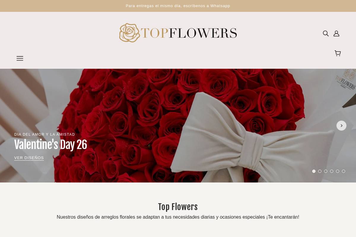 topflowershn.com homepage screenshot