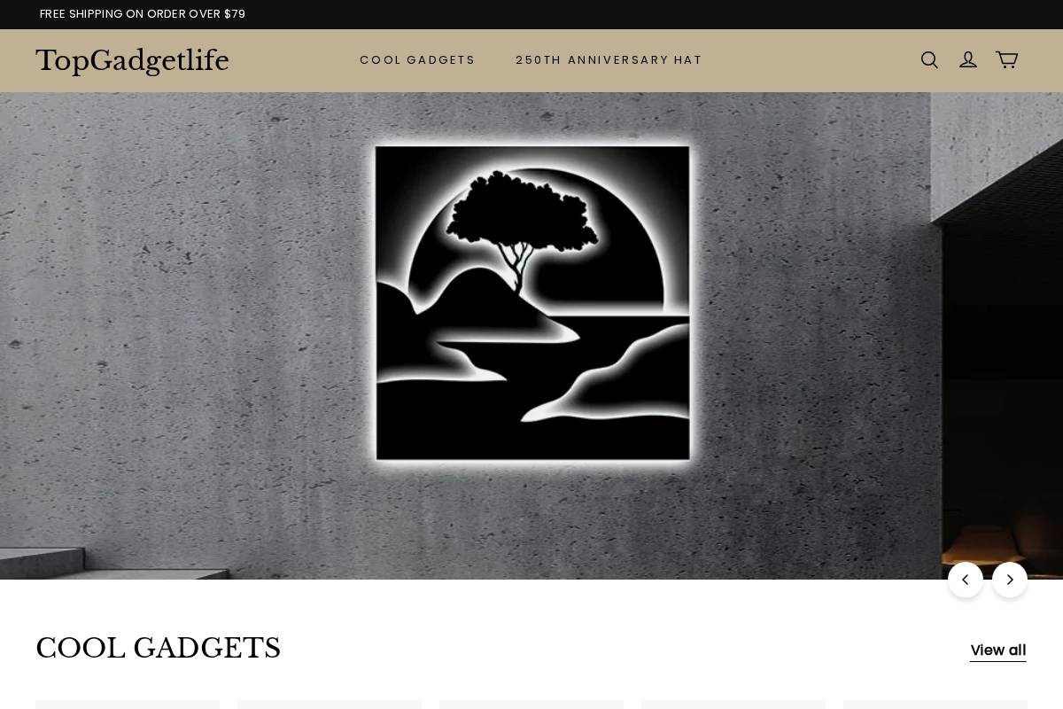 Topgadgetlife homepage screenshot