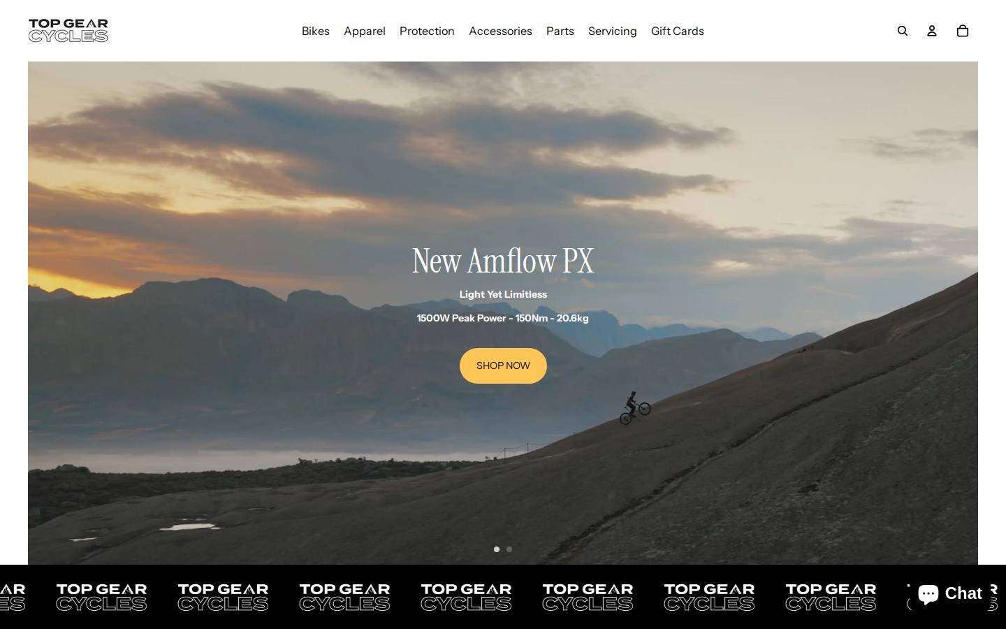 topgearcycles.co.nz homepage screenshot