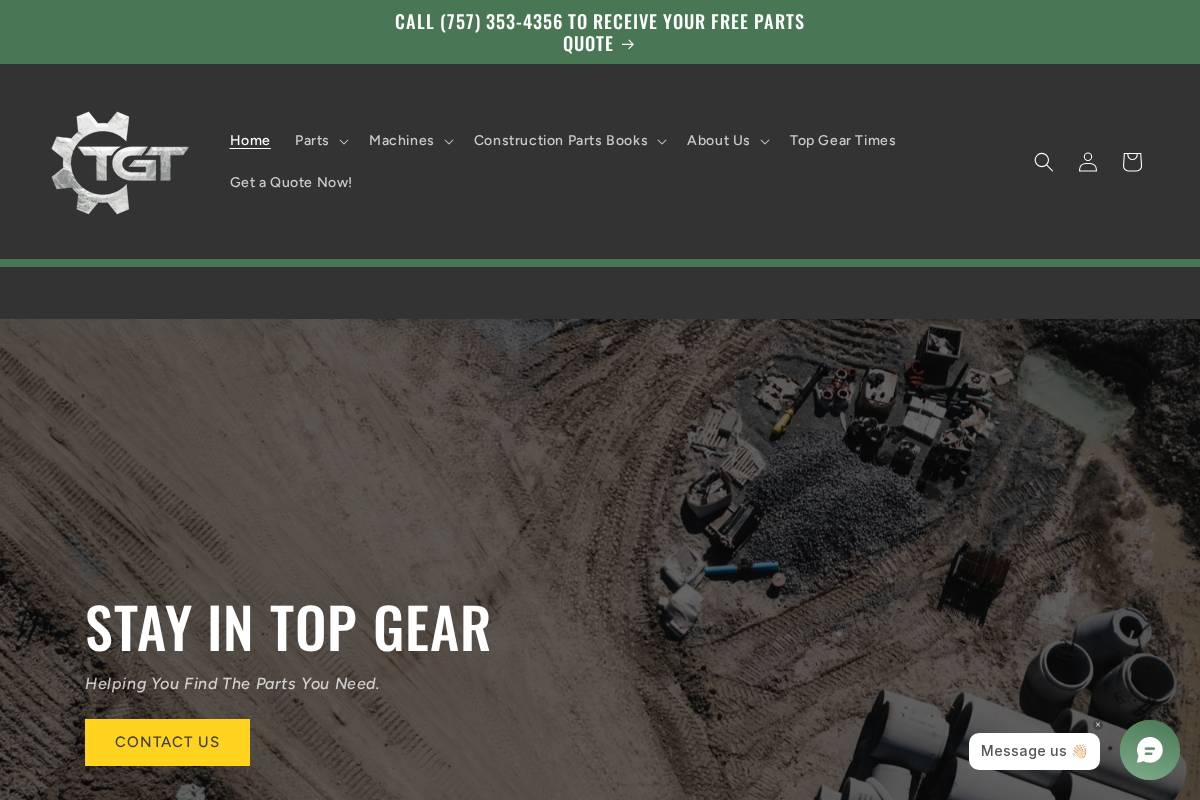 topgeartractor.com homepage screenshot