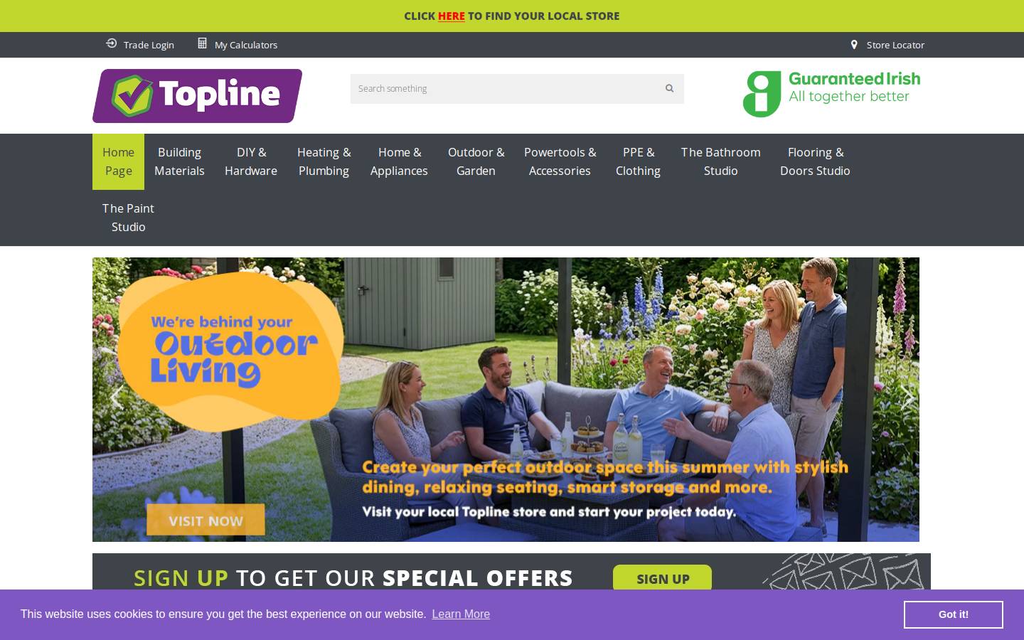 toplinegroup.ie homepage screenshot