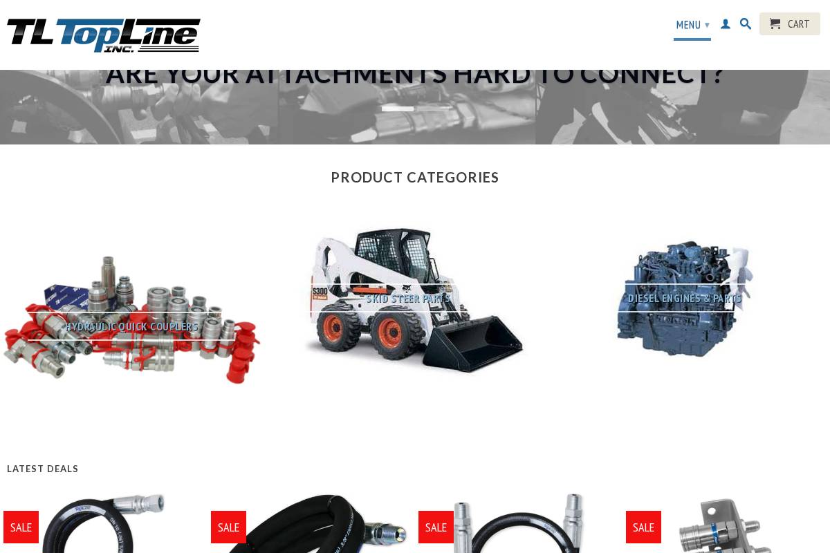 toplinemachinery.com homepage screenshot