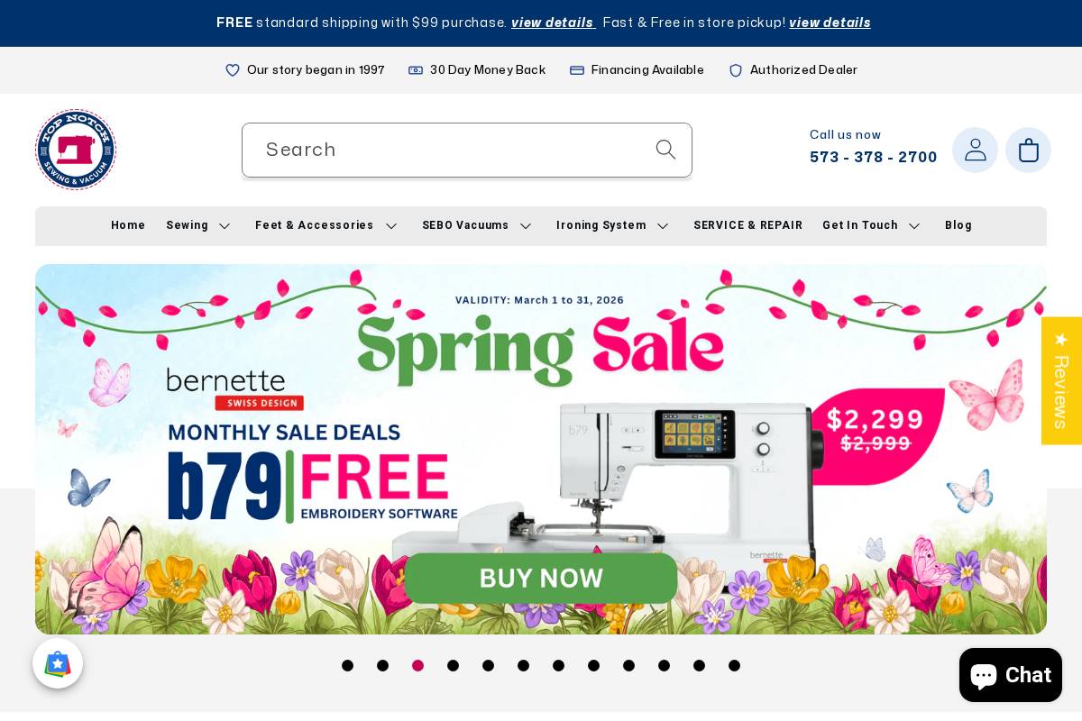 topnotchsewvac.com homepage screenshot