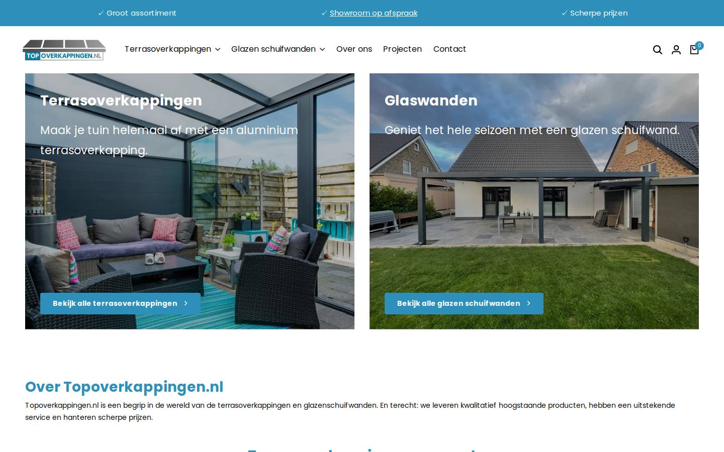 topoverkappingen.nl homepage screenshot