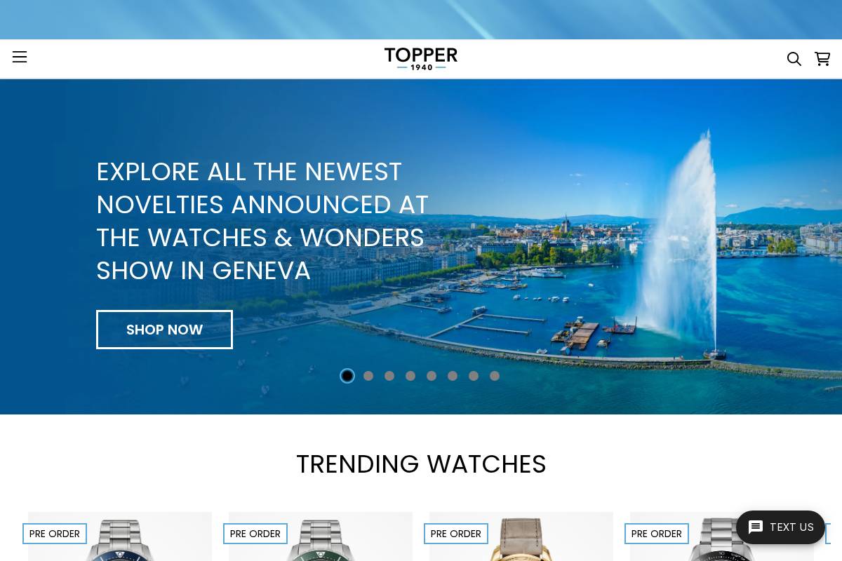 topperjewelers.com homepage screenshot