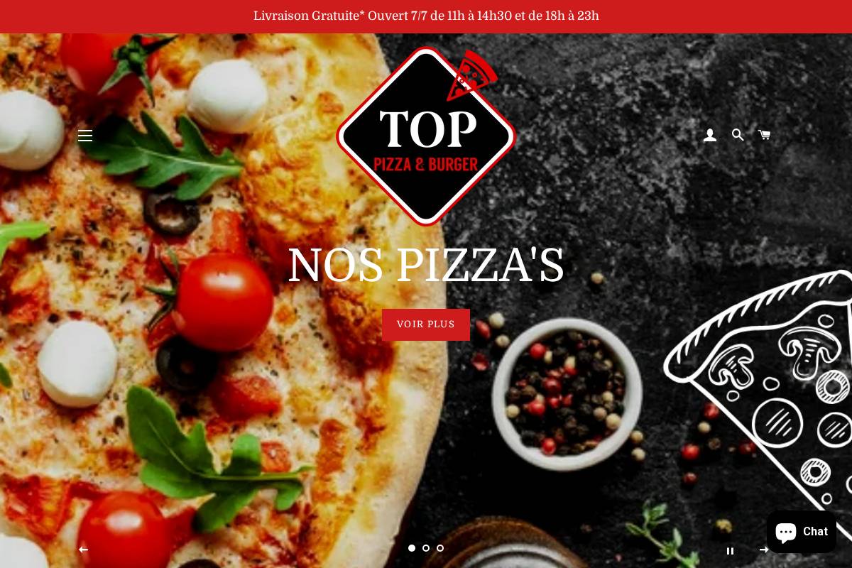 toppizza77.fr homepage screenshot