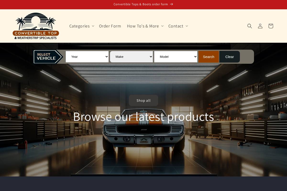 topsdown.com homepage screenshot