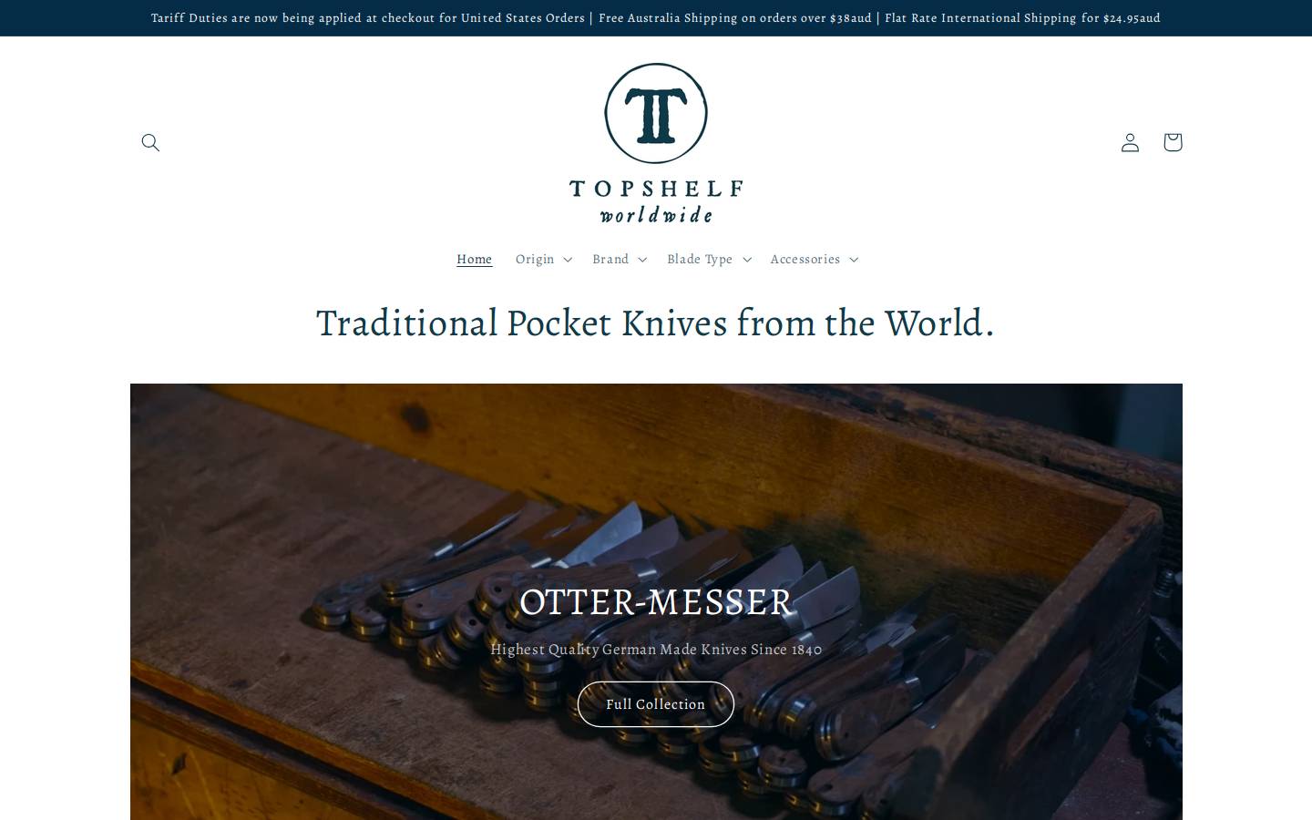 topshelfworldwide.com homepage screenshot