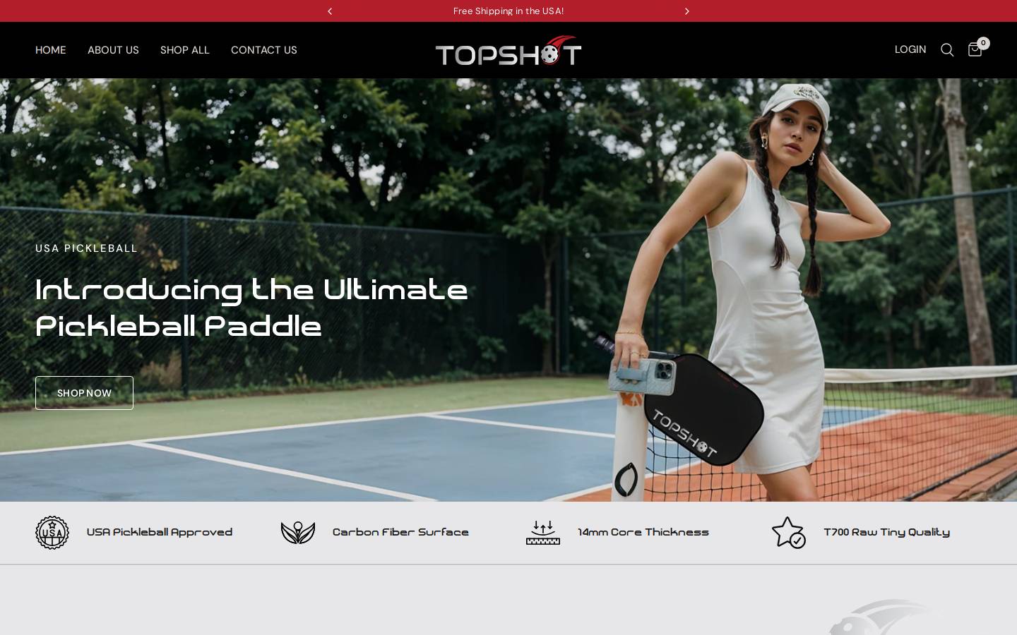 topshotpb.com homepage screenshot
