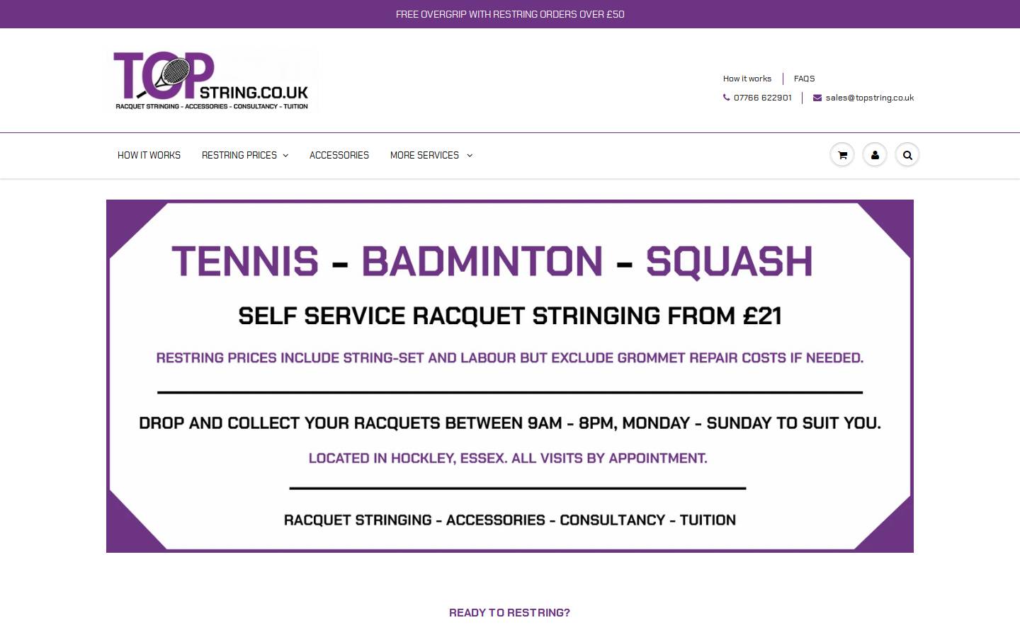 Topstring.co.uk homepage screenshot