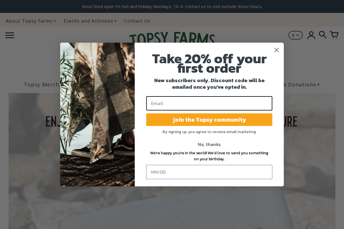 Topsy Farms homepage screenshot