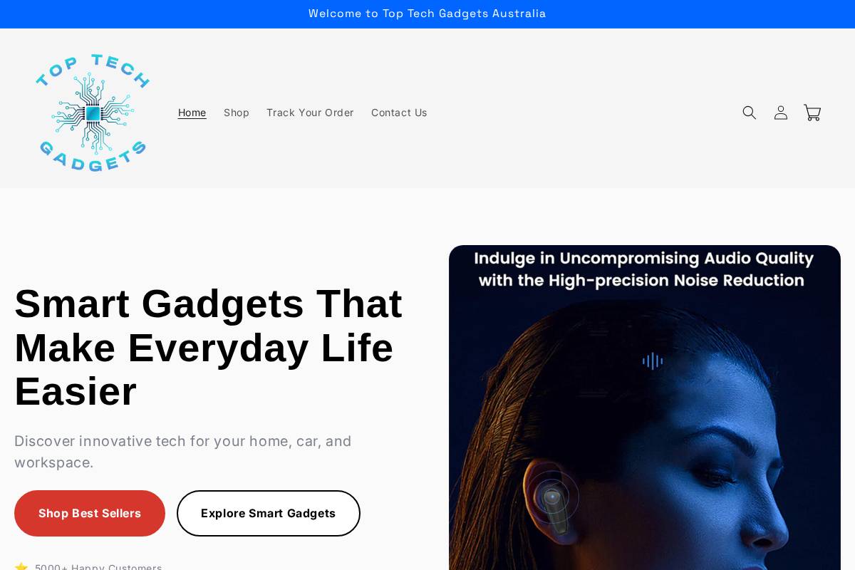 toptechgadgets.com.au homepage screenshot