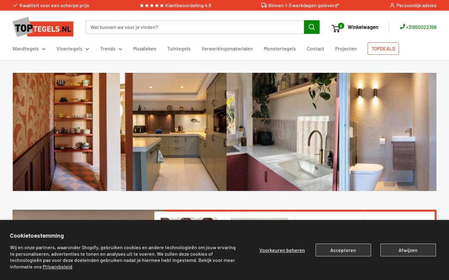 toptegels.nl homepage screenshot
