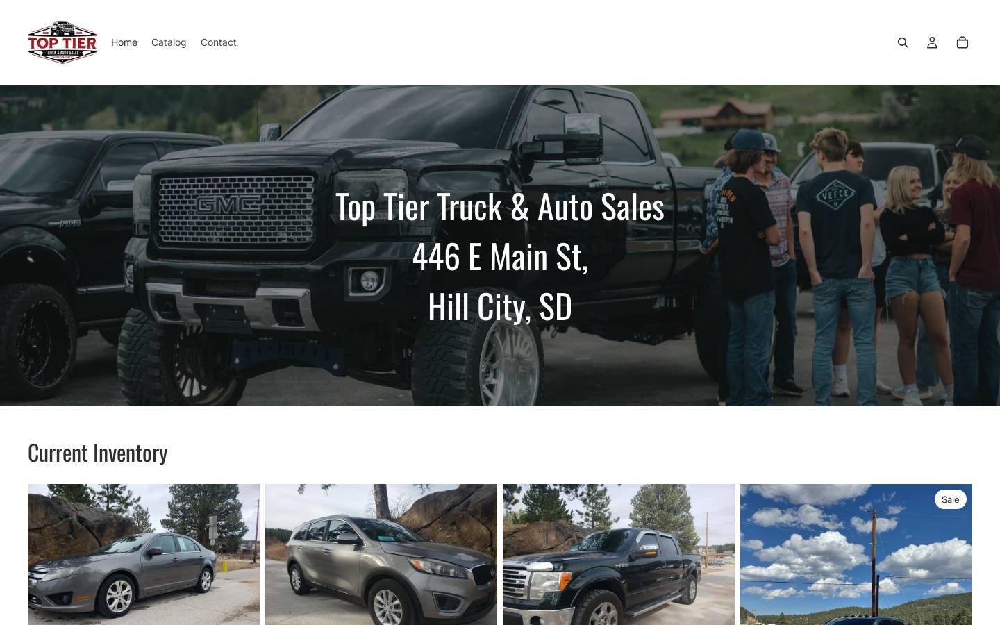toptiertrucks.com homepage screenshot