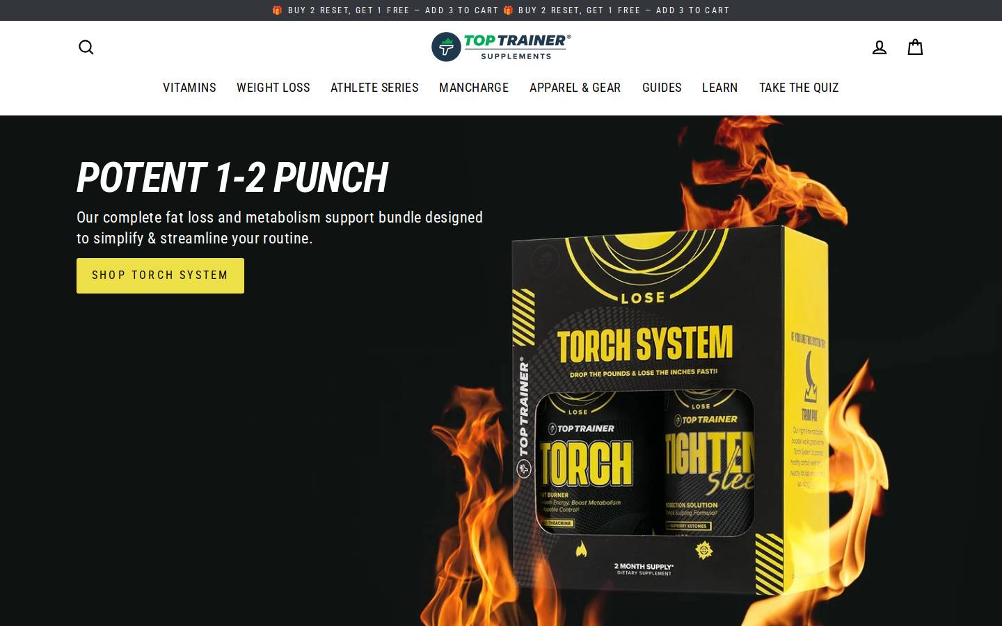 toptrainer.com homepage screenshot