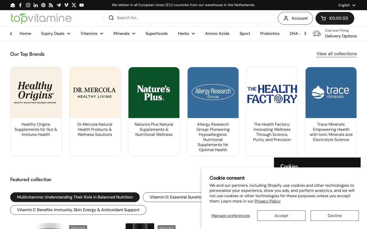 topvitamine.com homepage screenshot
