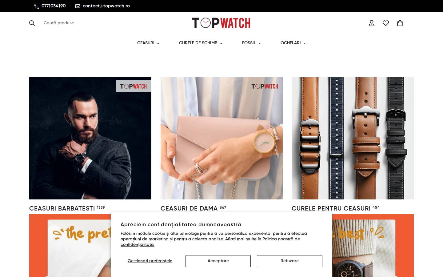 topwatch.ro homepage screenshot