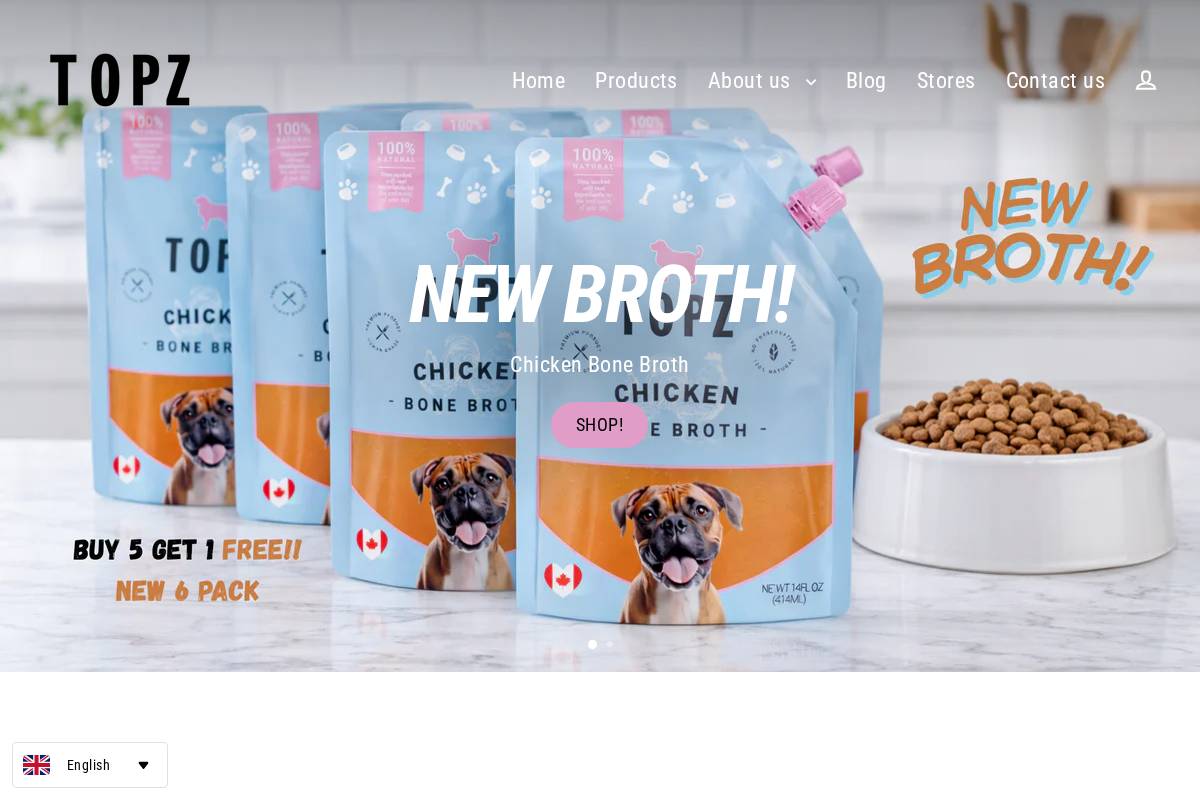 topzdogfood.com homepage screenshot