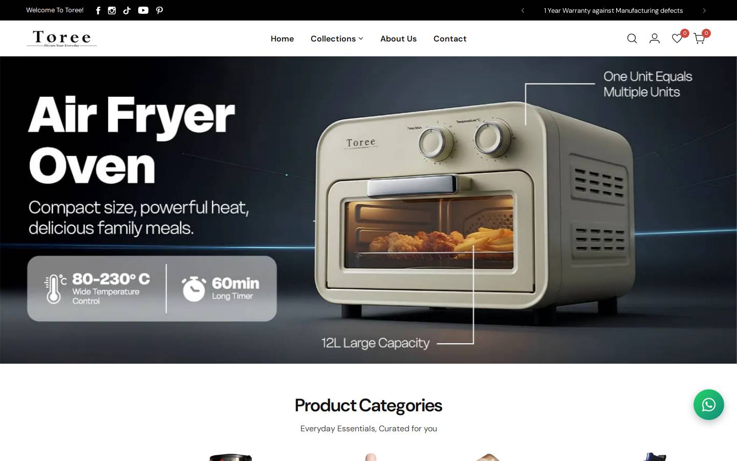 toree.in homepage screenshot