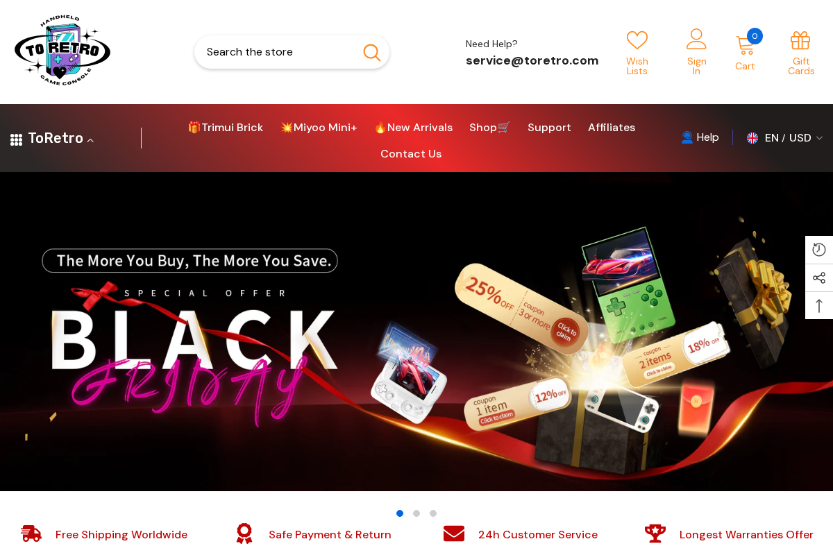 ToRetro homepage screenshot