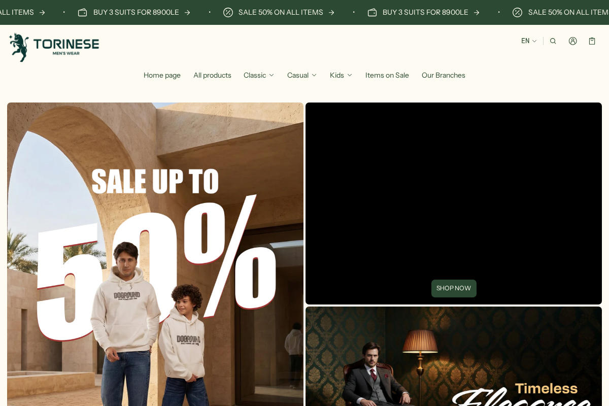 TORINESE EG homepage screenshot