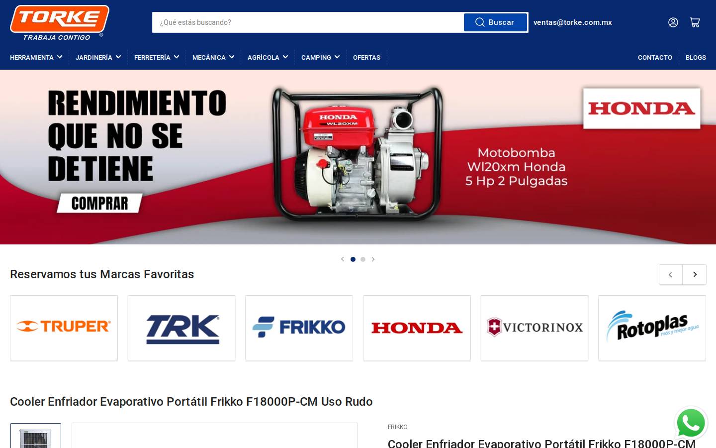 torke.com.mx homepage screenshot