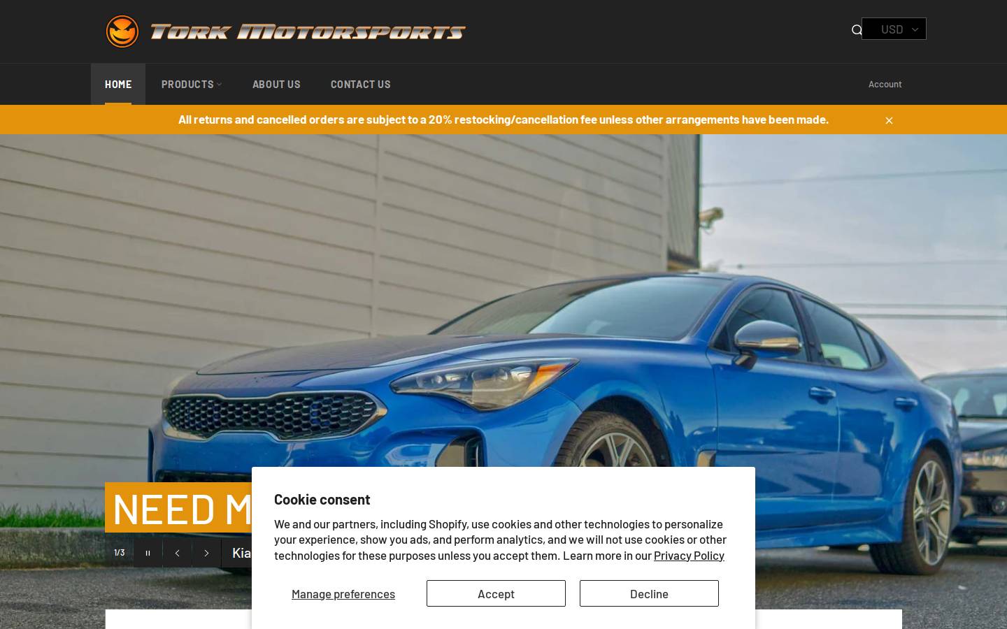 torkmotorsports.net homepage screenshot