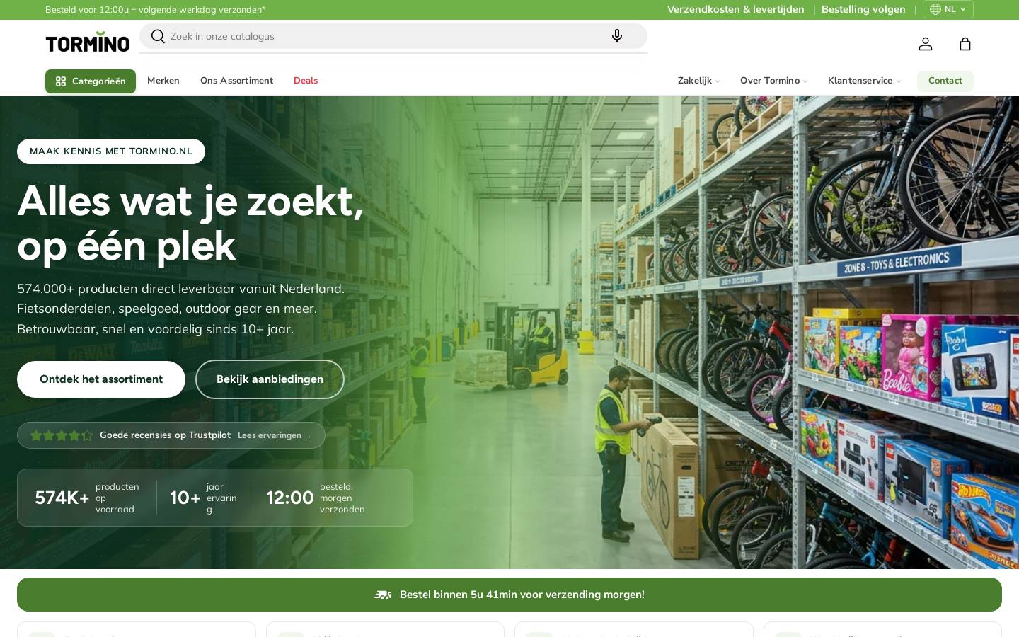 Tormino homepage screenshot