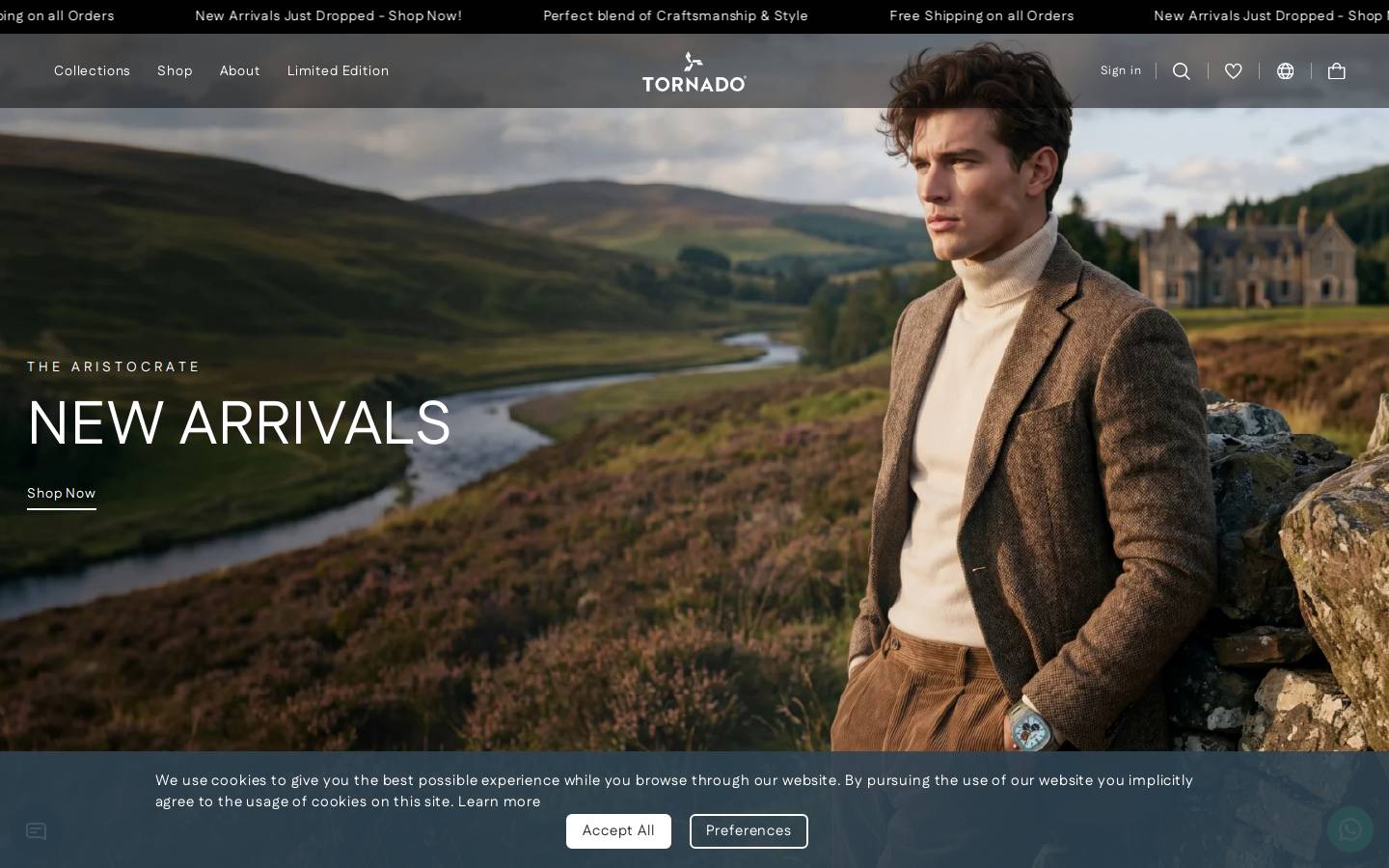 Tornado homepage screenshot