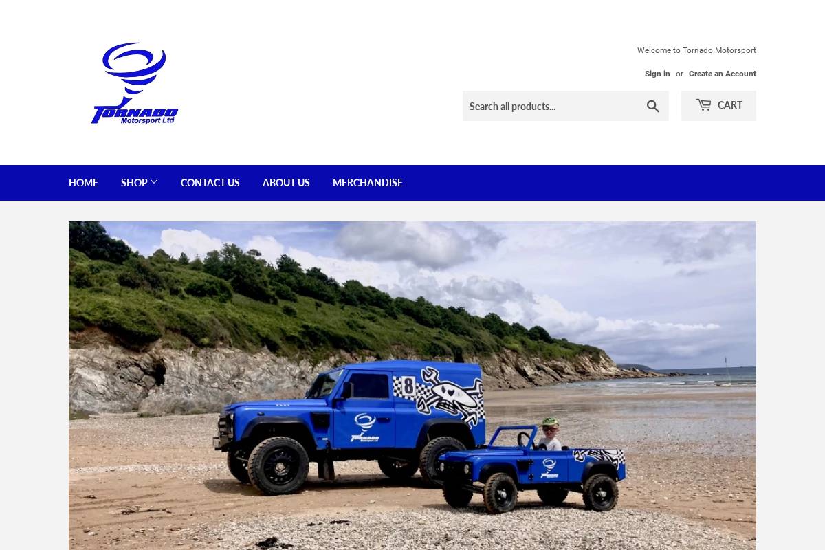 tornadomotorsport.co.uk homepage screenshot