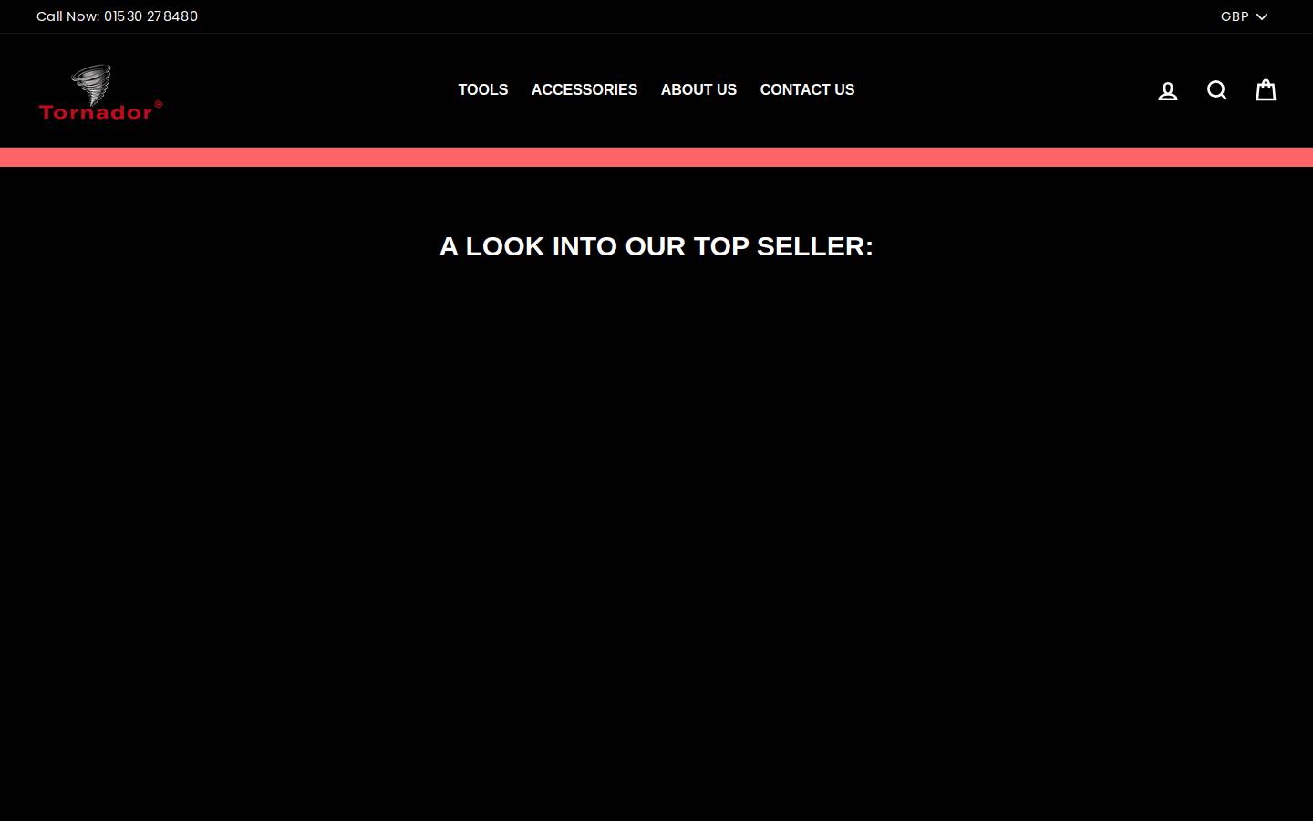 tornadordirect.com homepage screenshot