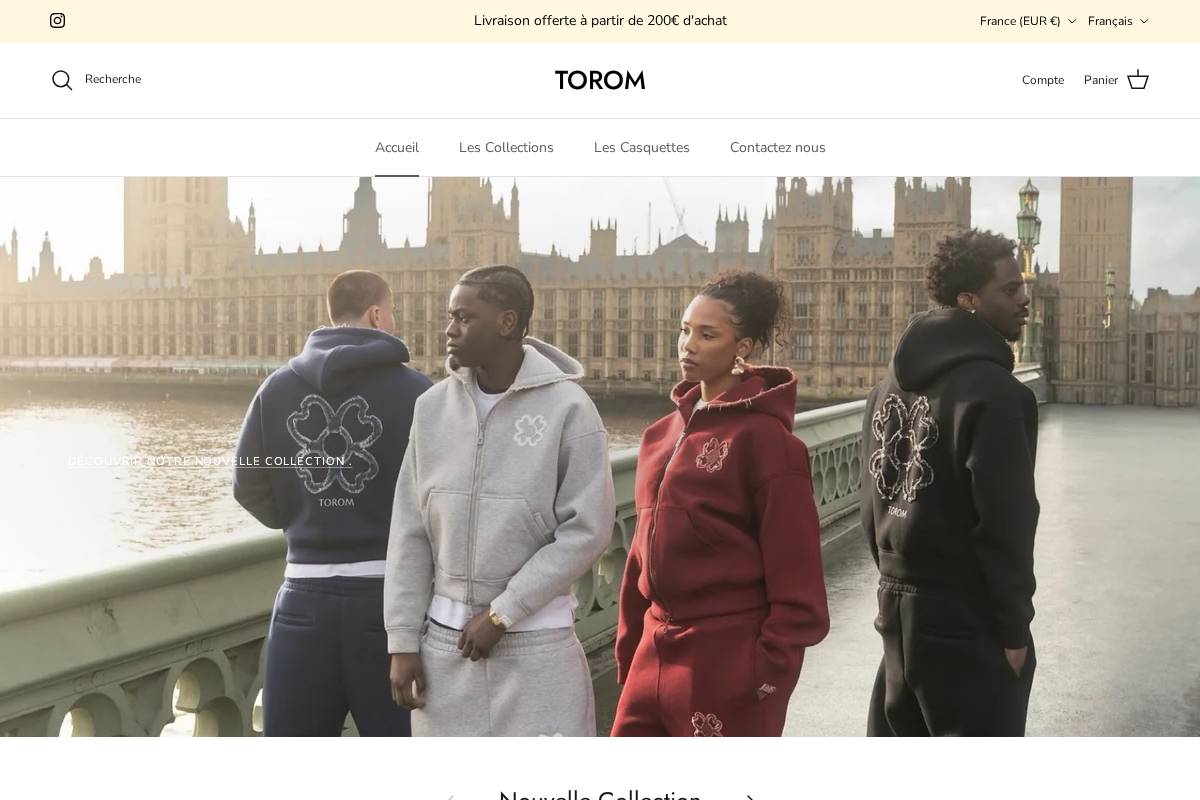 Torom homepage screenshot