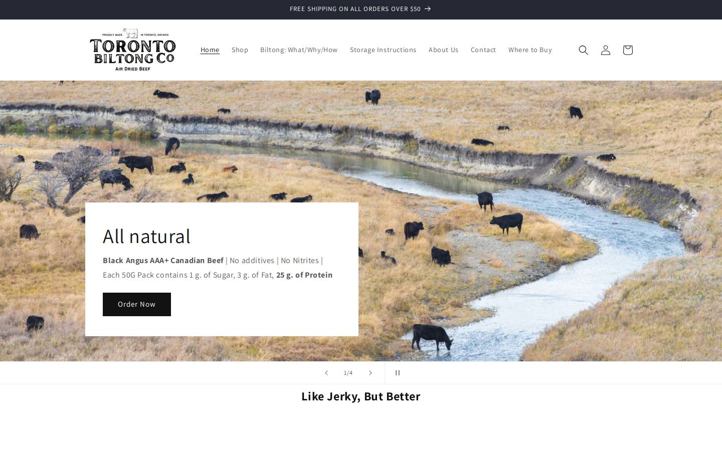 torontobiltong.com homepage screenshot