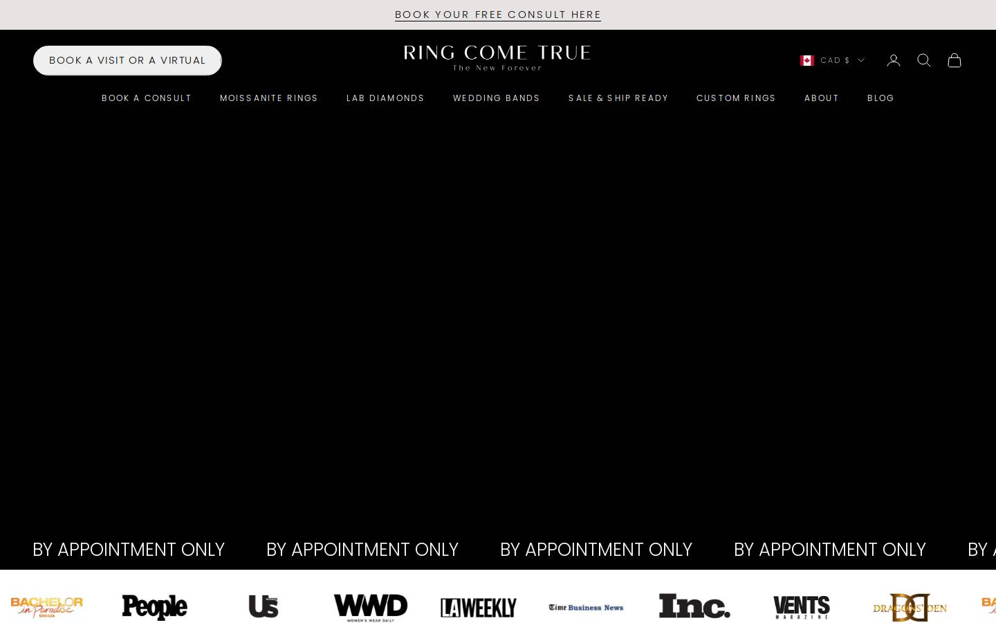 torontomoissanite.com homepage screenshot