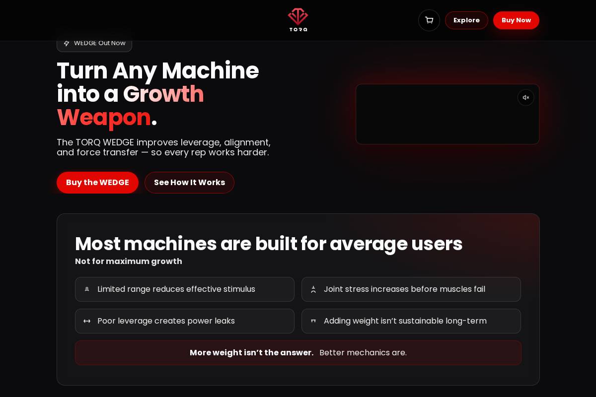 torq-gear.com homepage screenshot