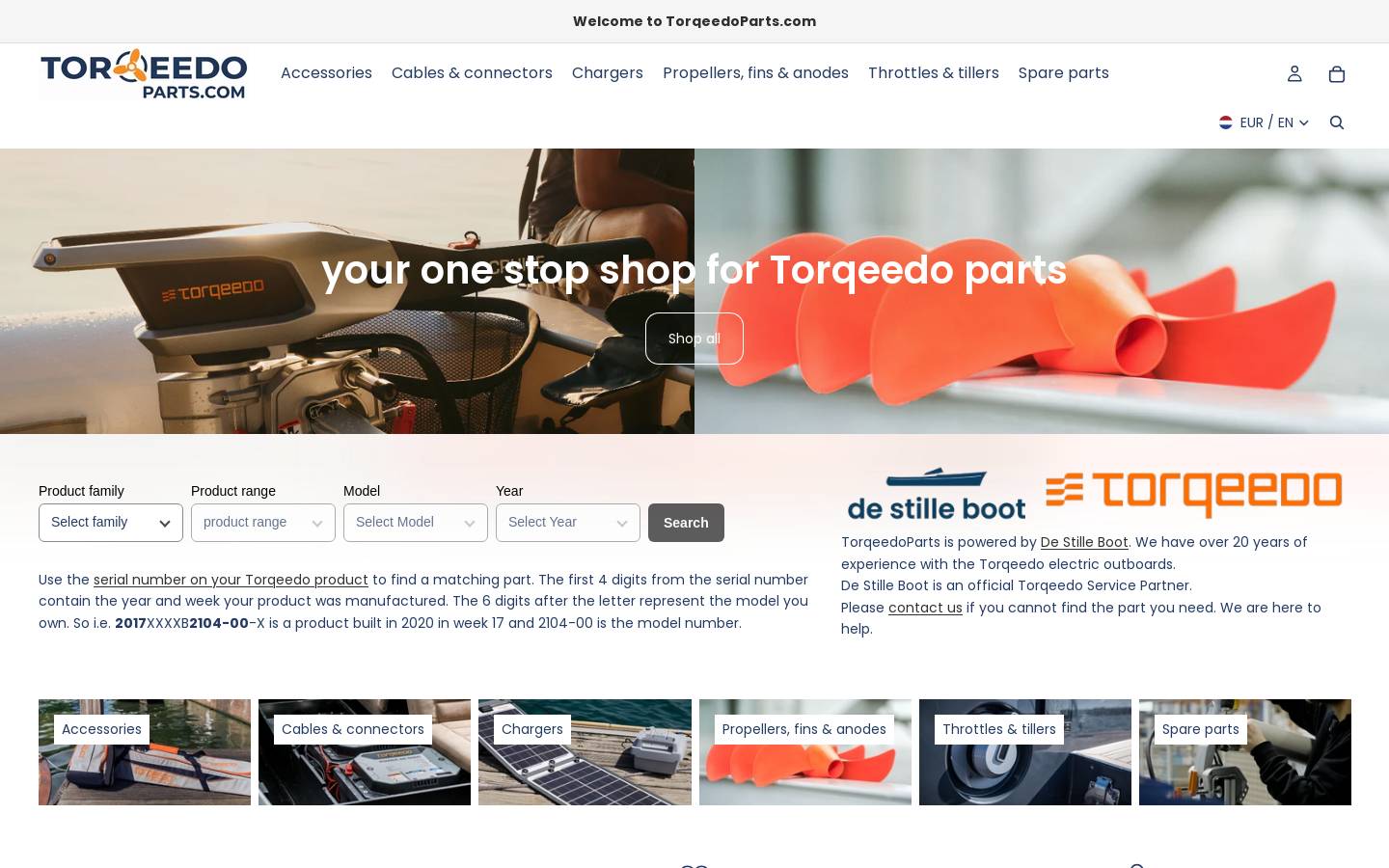 torqeedoparts.com homepage screenshot