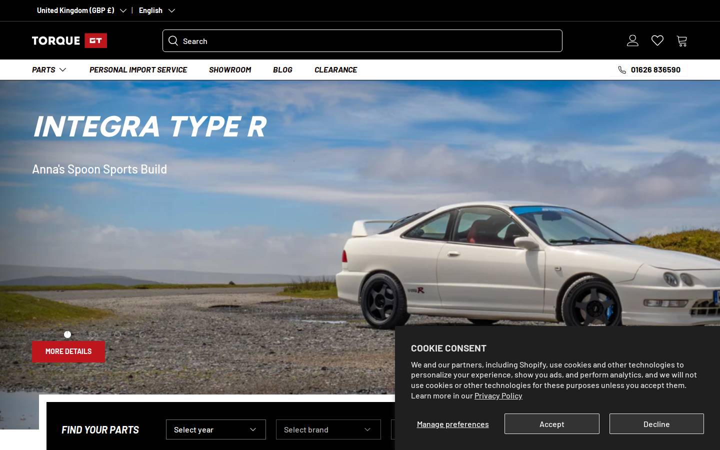 Torque GT homepage screenshot