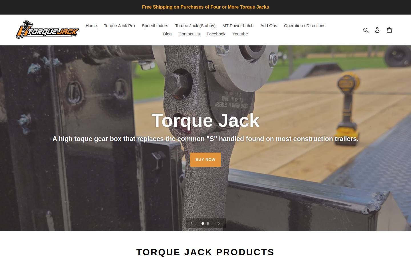 torquejack.com homepage screenshot