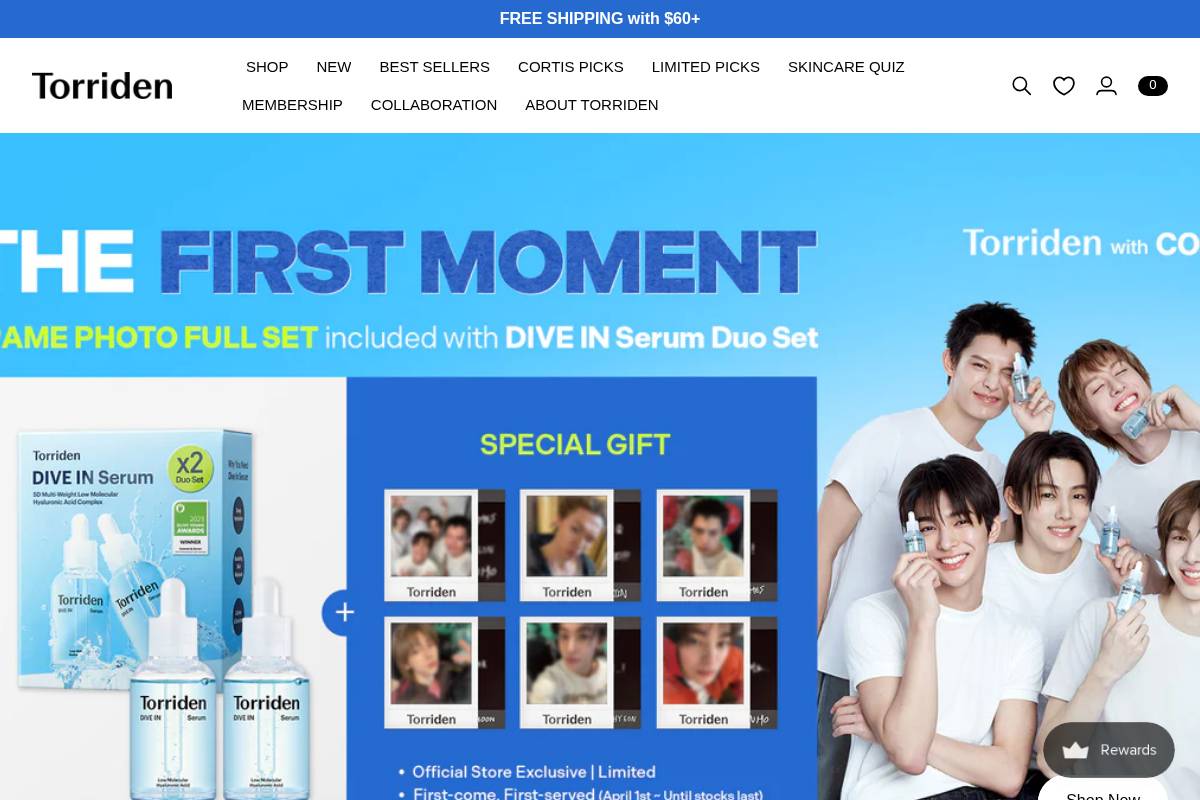 torriden.us homepage screenshot